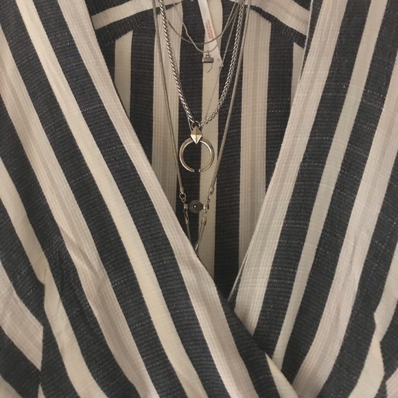 NEW!! FREE PEOPLE LA Babe Stripe Midi Dress -NWOT - Picture 7 of 9